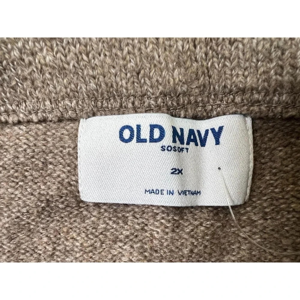 Old Navy Skirt Womens 2X Brown SoSoft Midi Knit Pull On Stretch Casual